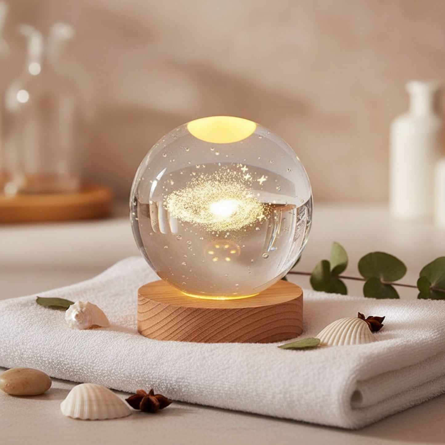 Veilleuse Sphère Cristal 3D