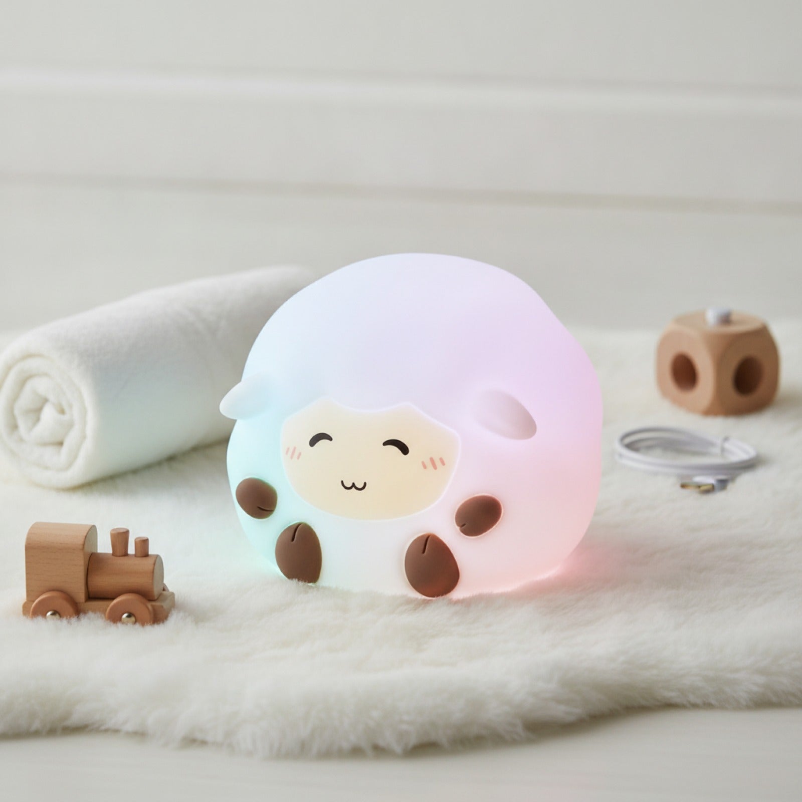 Veilleuse Animale en Silicone Rechargeable - Lampe de Chevet Douce pour Chambre d'Enfant