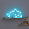 Veilleuse LED Néon Dauphin Bleu pour Mur