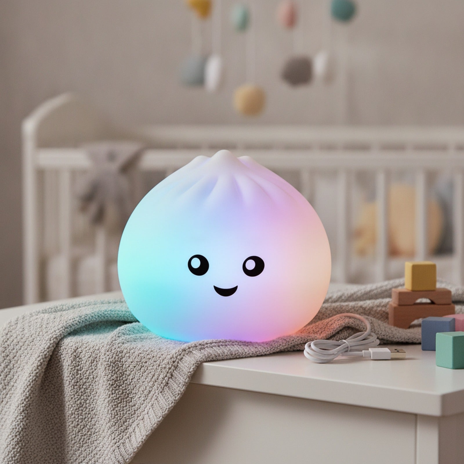 Veilleuse Animale Silicone Rechargeable - Lampe de Chevet Douce pour Chambre d'Enfant