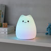 Veilleuse LED Chat Silicone Doux - Lampe d'Ambiance Bébé Enfant Cadeau Original