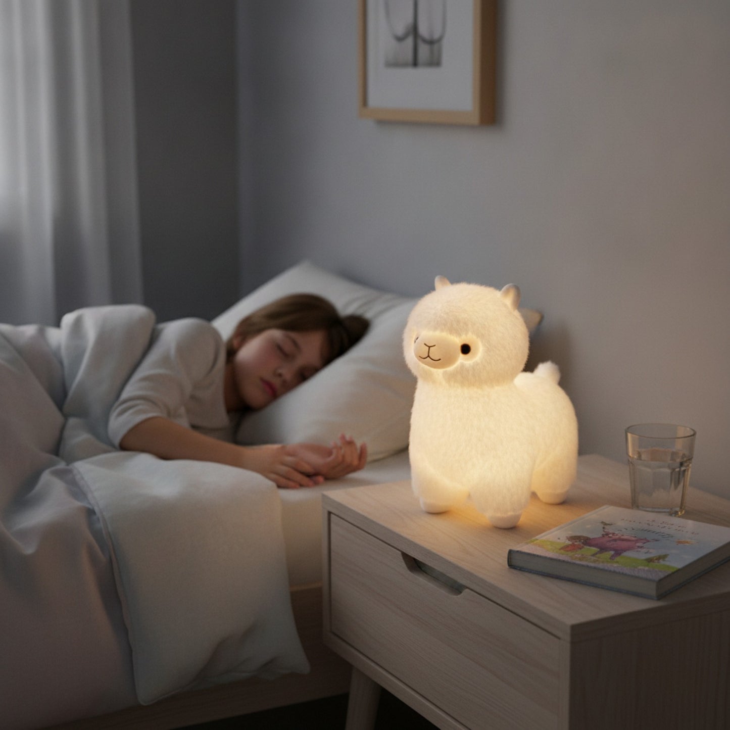 Veilleuse Peluche Alpaga Douce et Lumineuse - 27cm