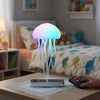 Veilleuse Lampe Méduse LED avec 9 Tentacules, 2 Modes, Effets Lumineux à Dégradé de Couleurs et Télécommande