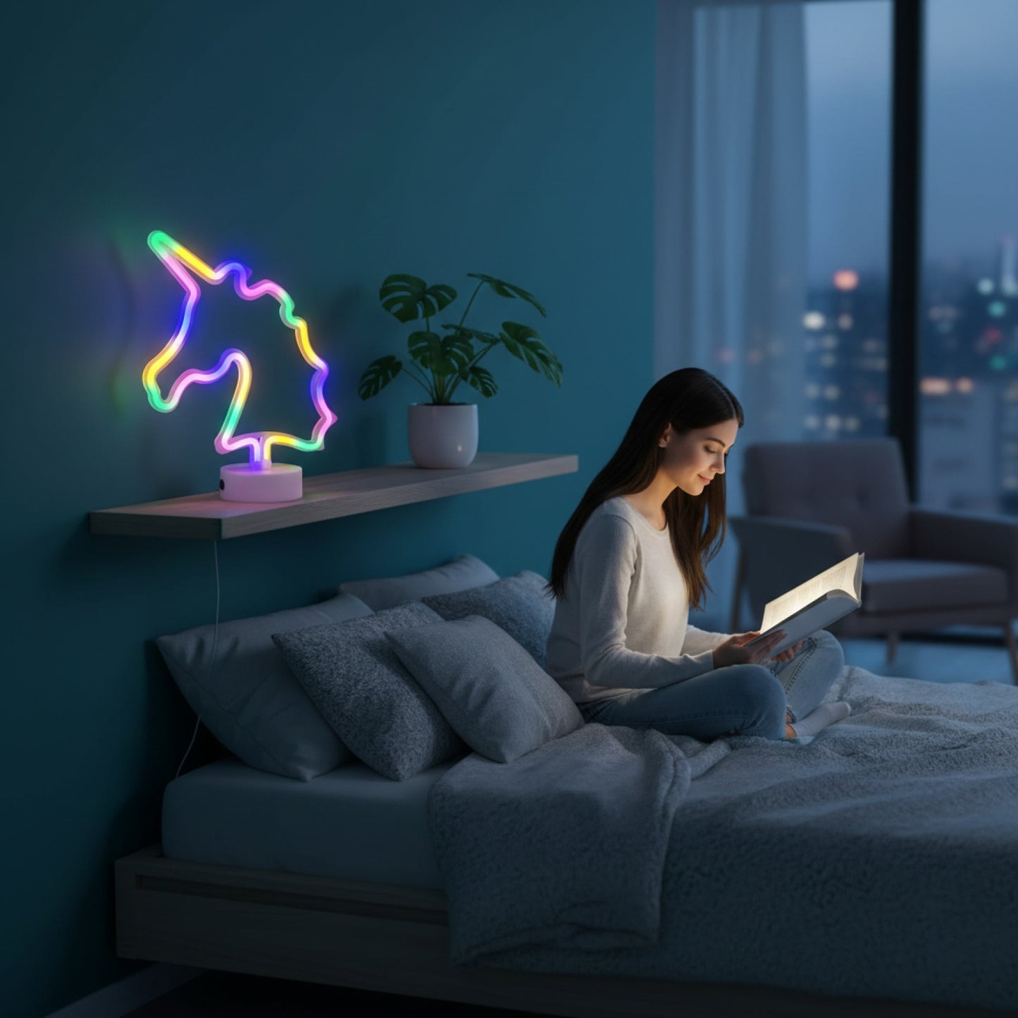 Veilleuse Néon USB/Batterie pour Chambre, Fête, Mariage - Cadeau Idéal Saint-Valentin & Fête des Mères