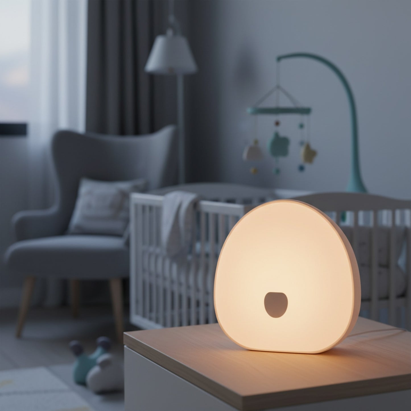 Veilleuse Bébé RGB avec Bruit Blanc et Lumière d'Ambiance Rechargeable