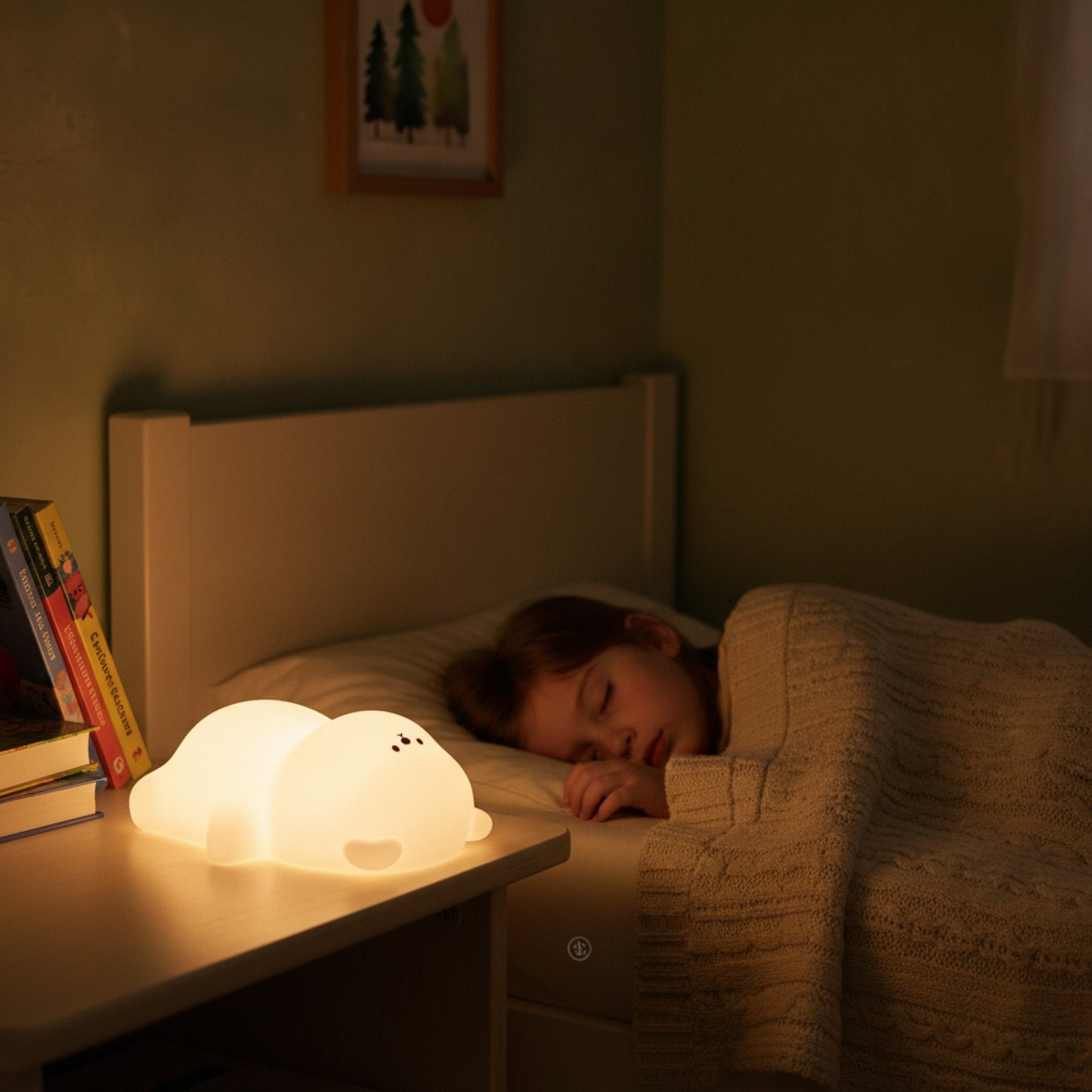 Veilleuse Silicone Enfant "Ours" - Lampe d'Ambiance Douce et Créative