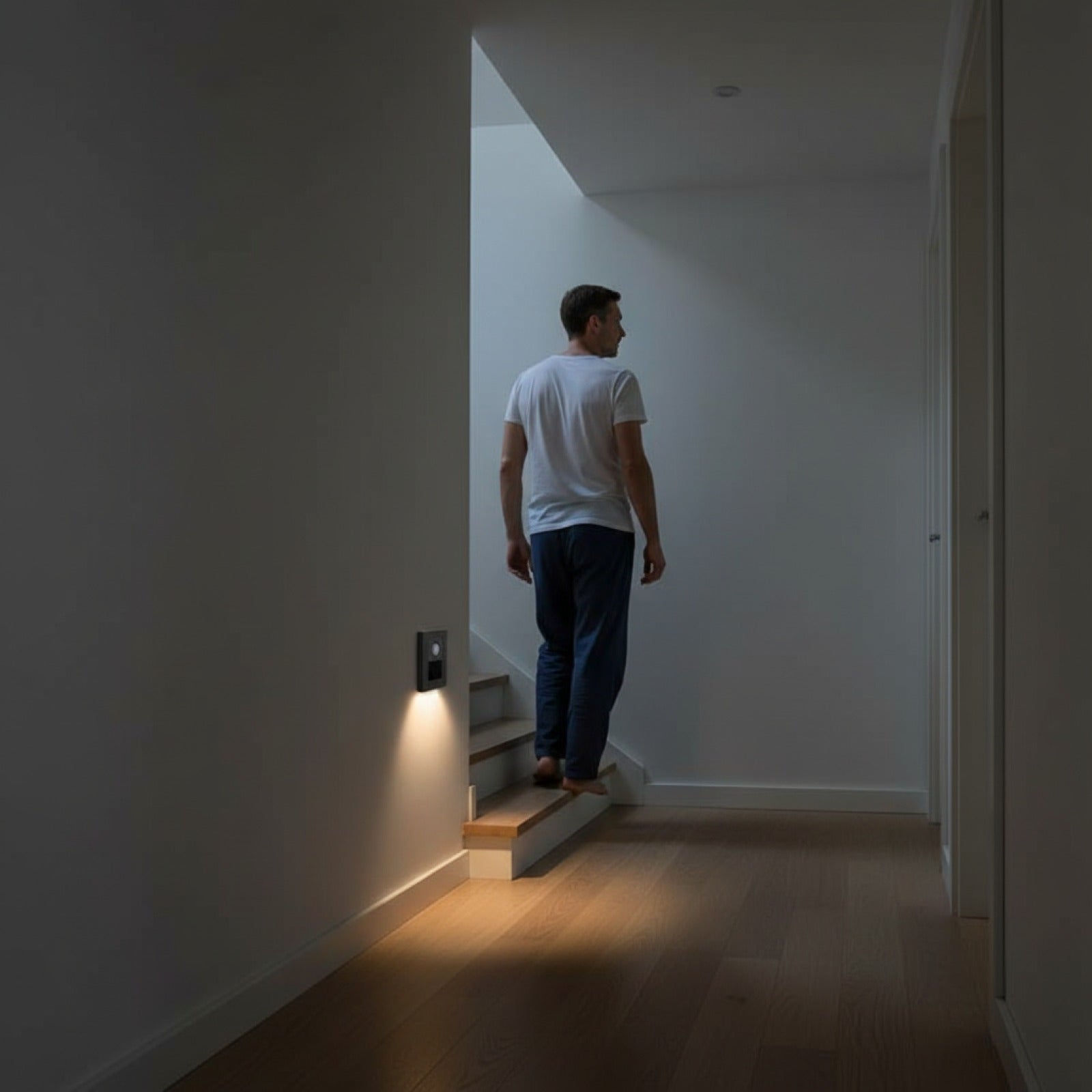 Veilleuse LED Murale avec Détecteur de Mouvement et Luminosité AC 110-240V