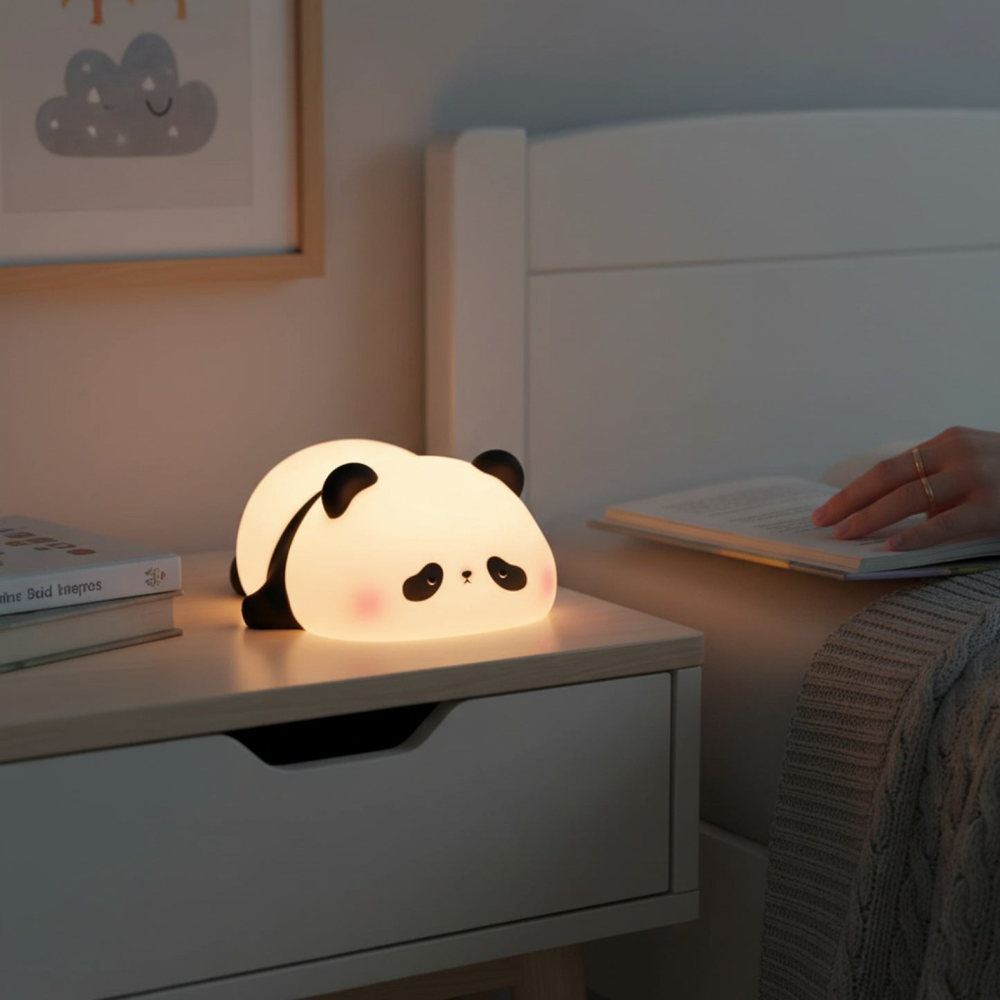 Veilleuse Panda LED Silicone Rechargeable USB - Lampe de Chevet Design Enfant