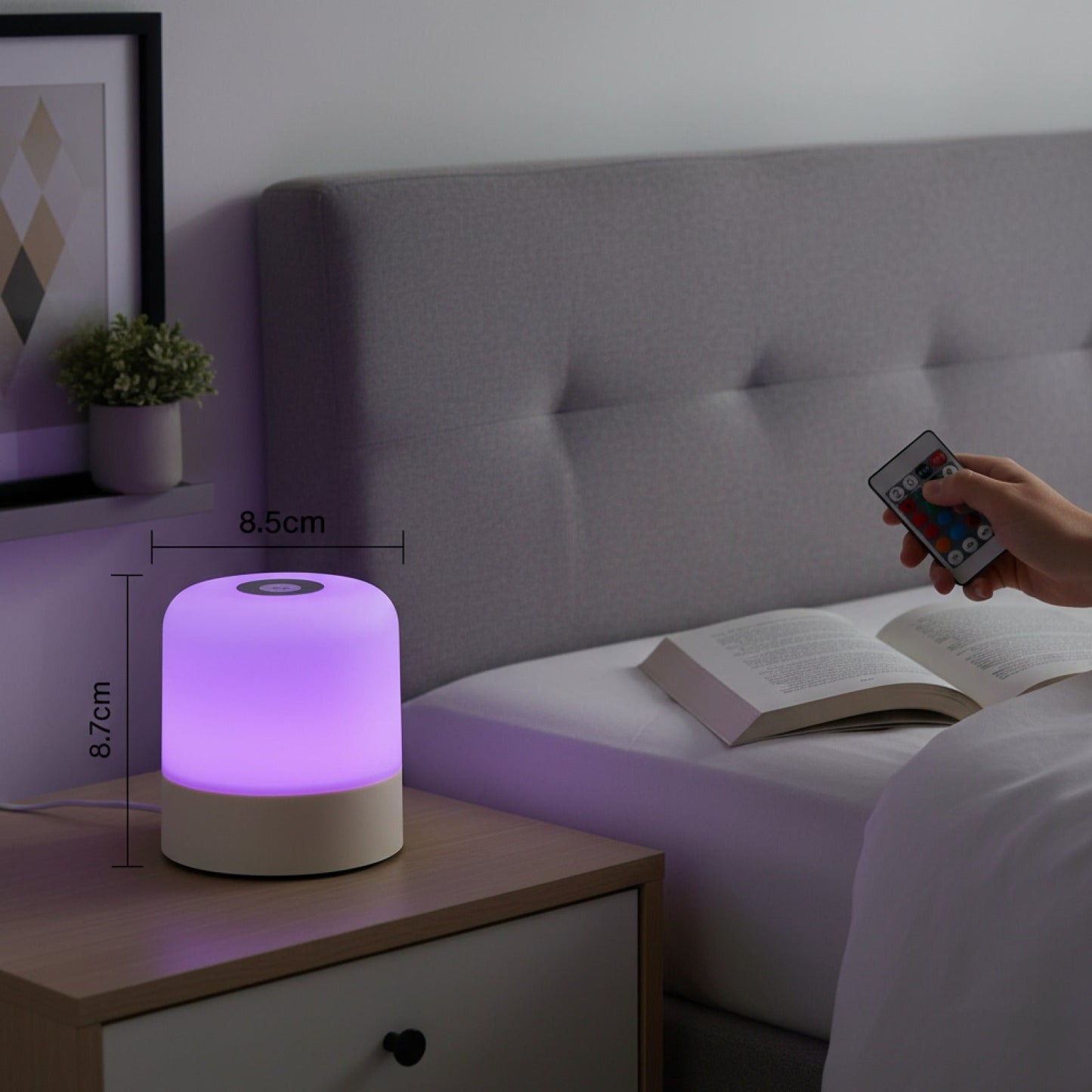 Veilleuse LED Tactile Rechargeable RGB avec Télécommande - Lampe d'Ambiance Dimmable pour Chambre et Salon