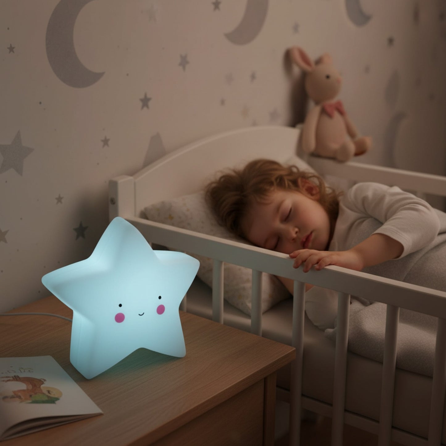 Veilleuse LED Mini Fantaisie Étoile et Lune - Décoration Chambre Bébé & Cadeau Enfant