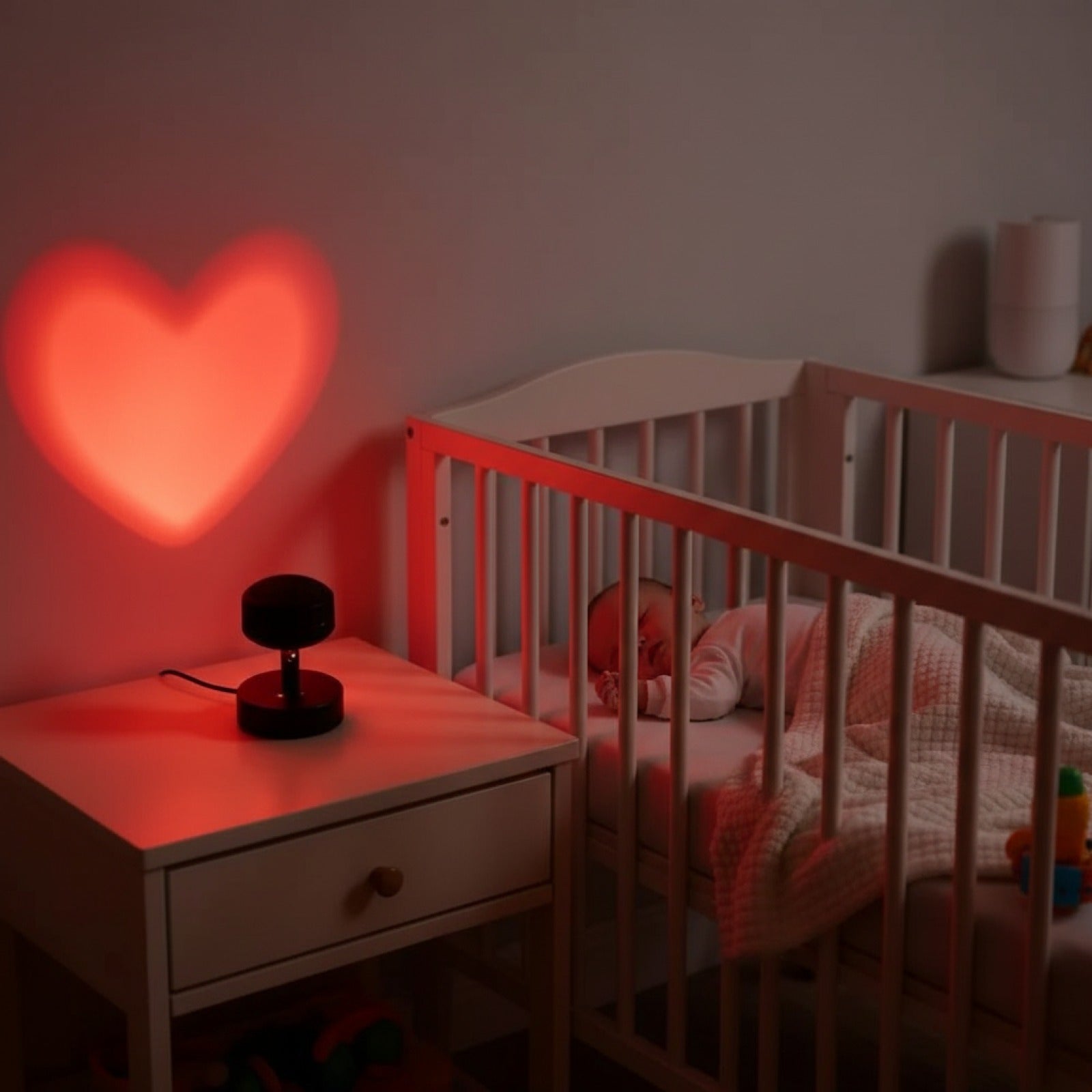 Veilleuse Projecteur Bébé Cœur Romantique - Ambiance Magique & Apaisante