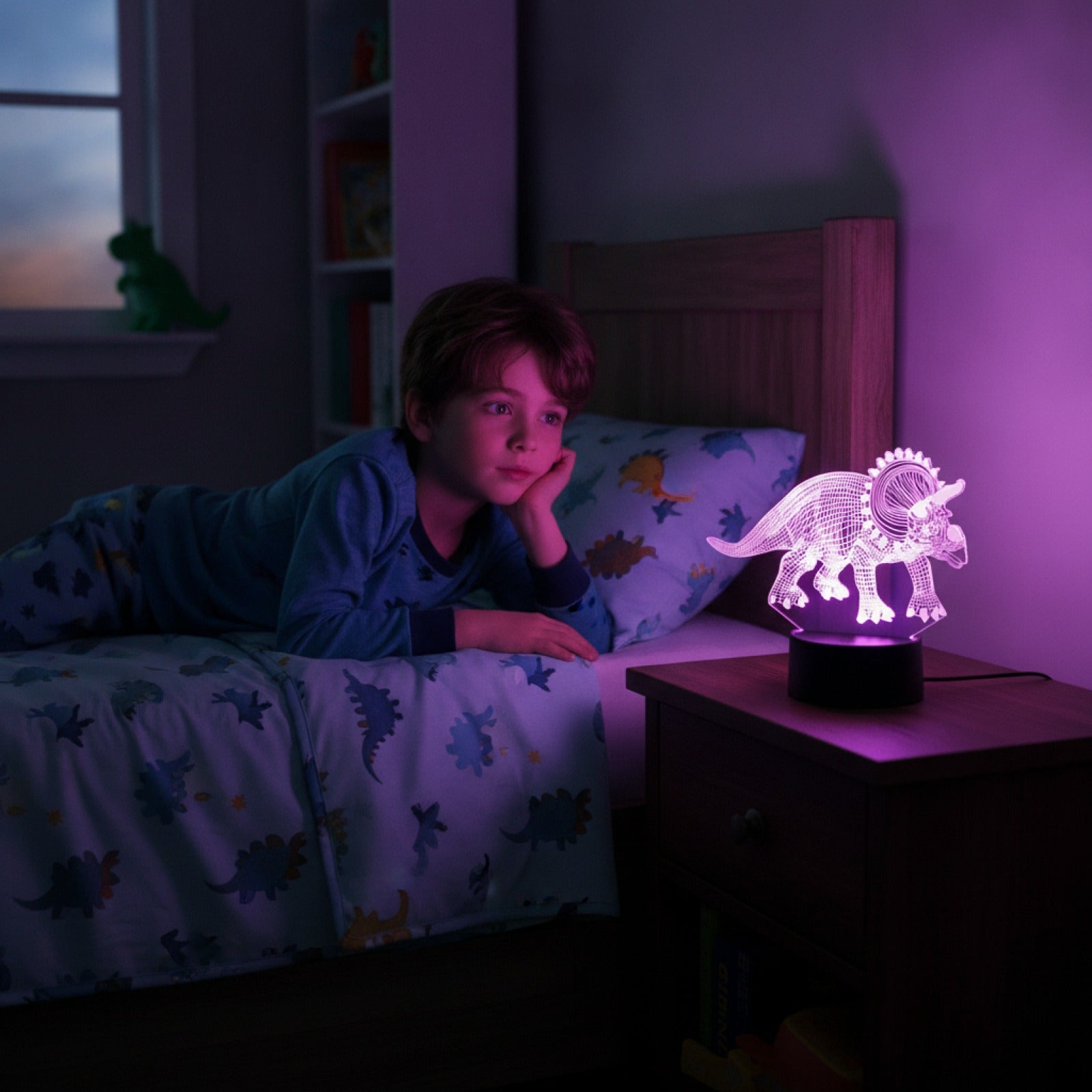 Veilleuse LED Dinosaure Spinosaurus 3D - Lampe de Chevet pour Enfant
