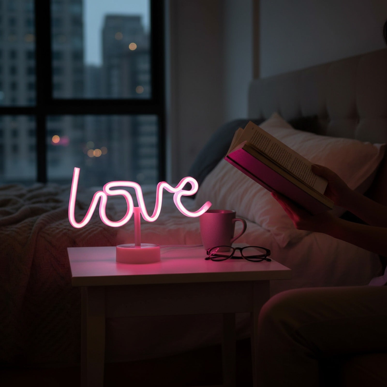 Veilleuse Néon LED "Love" USB/Batterie pour Décoration de Chambre, Fête, Mariage - Idée Cadeau Saint-Valentin