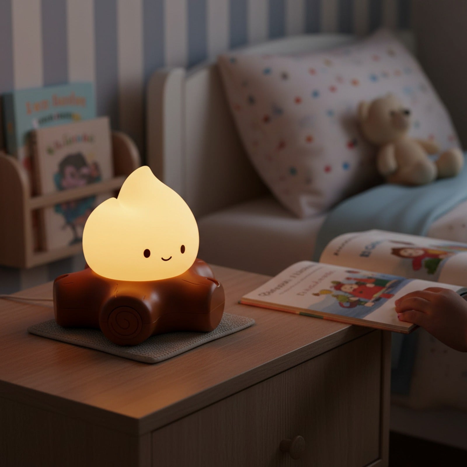 Veilleuse LED Ambiance Crépusculaire avec Bruit Blanc - Lampe de Bureau Créative pour Enfants, Cadeau Anniversaire Noël