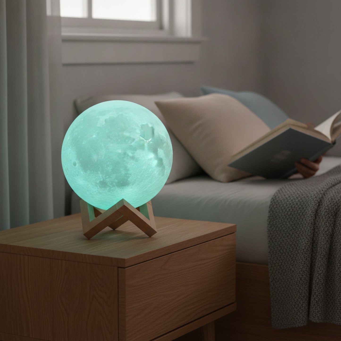 Lampe Lune 3D <br> Lampe de Chevet Tactile
