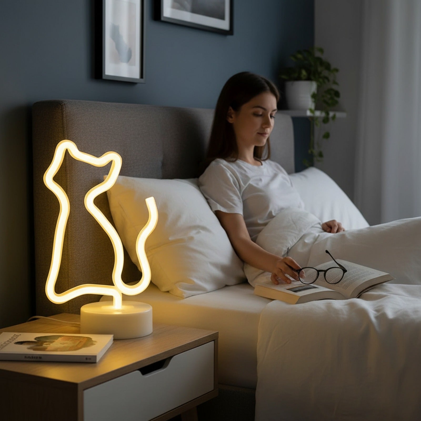 Veilleuse Néon LED USB/Batterie pour Décoration de Chambre, Fête, Mariage - Idée Cadeau Saint-Valentin & Fête des Mères