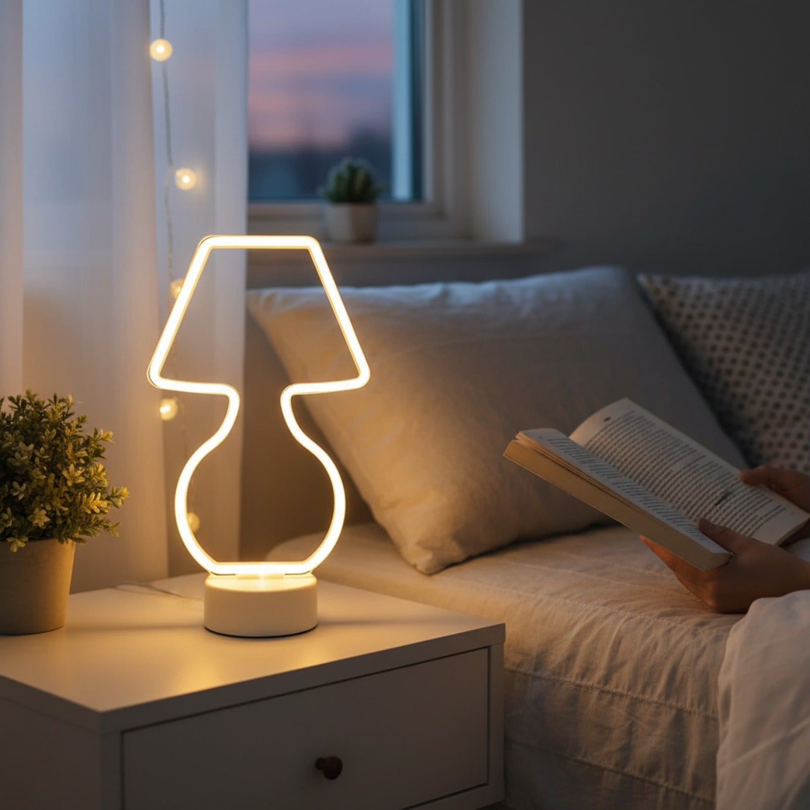 Veilleuse Néon LED USB/Piles - Décoration Festive et Cadeau Idéal