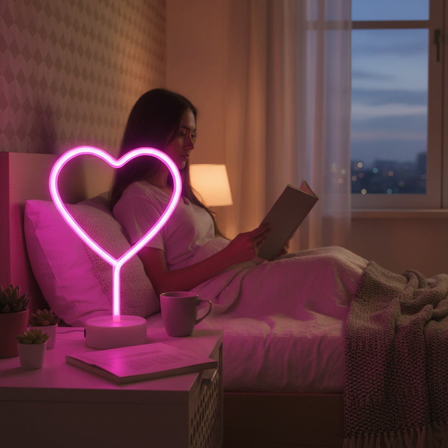 Veilleuse Néon LED - Décoration Lumineuse pour Fête, Anniversaire, Saint-Valentin