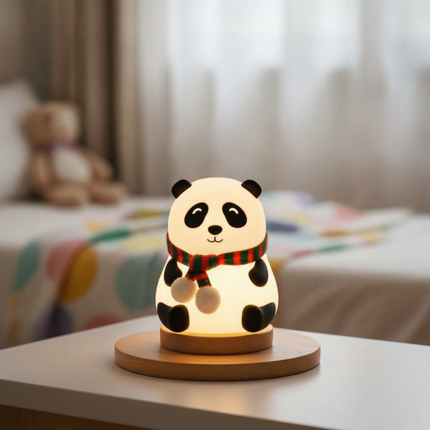Veilleuse Panda Silicone : Lampe d'ambiance LED rechargeable pour chambre d'enfant