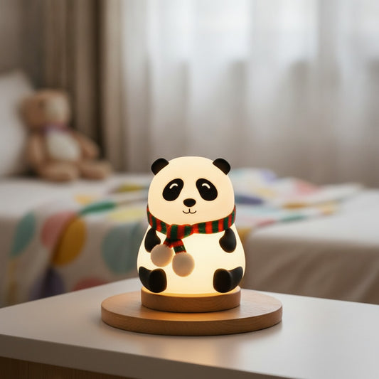 Veilleuse Panda Silicone : Lampe d'ambiance LED rechargeable pour chambre d'enfant