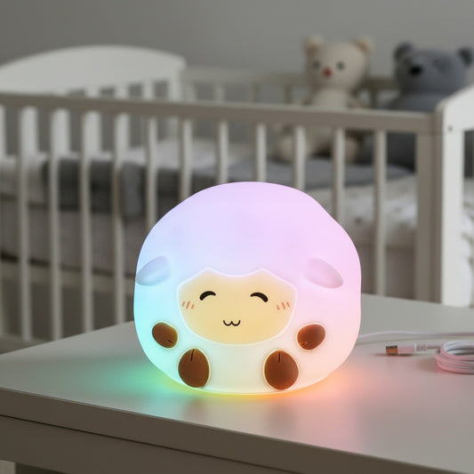 Veilleuse Animale en Silicone Rechargeable - Lampe de Chevet Douce pour Chambre d'Enfant