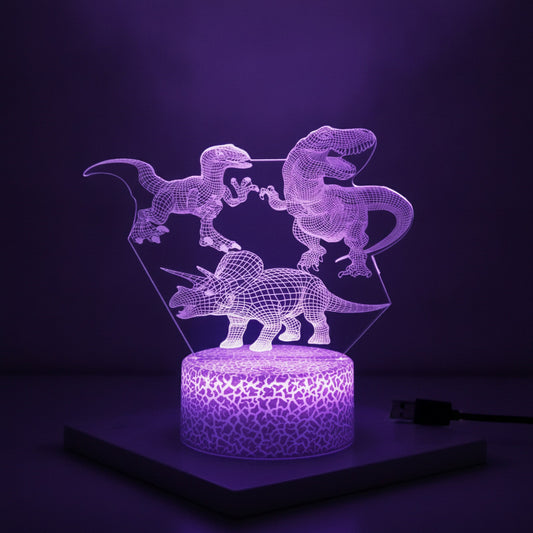 Veilleuse LED 3D Dinosaure Spinosaurus pour chambre enfant, cadeau d'anniversaire
