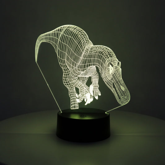 Veilleuse LED 3D Dinosaure Spinosaurus - Lampe de Chevet pour Enfant, Décoration Chambre, Cadeau Anniversaire