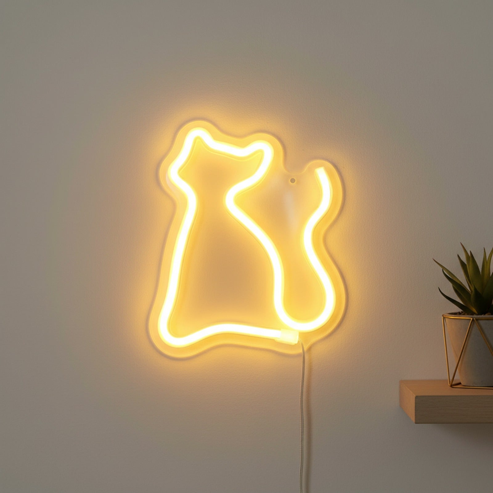 Veilleuse Néon LED Note de Musique – Décoration Murale Lumineuse Jaune