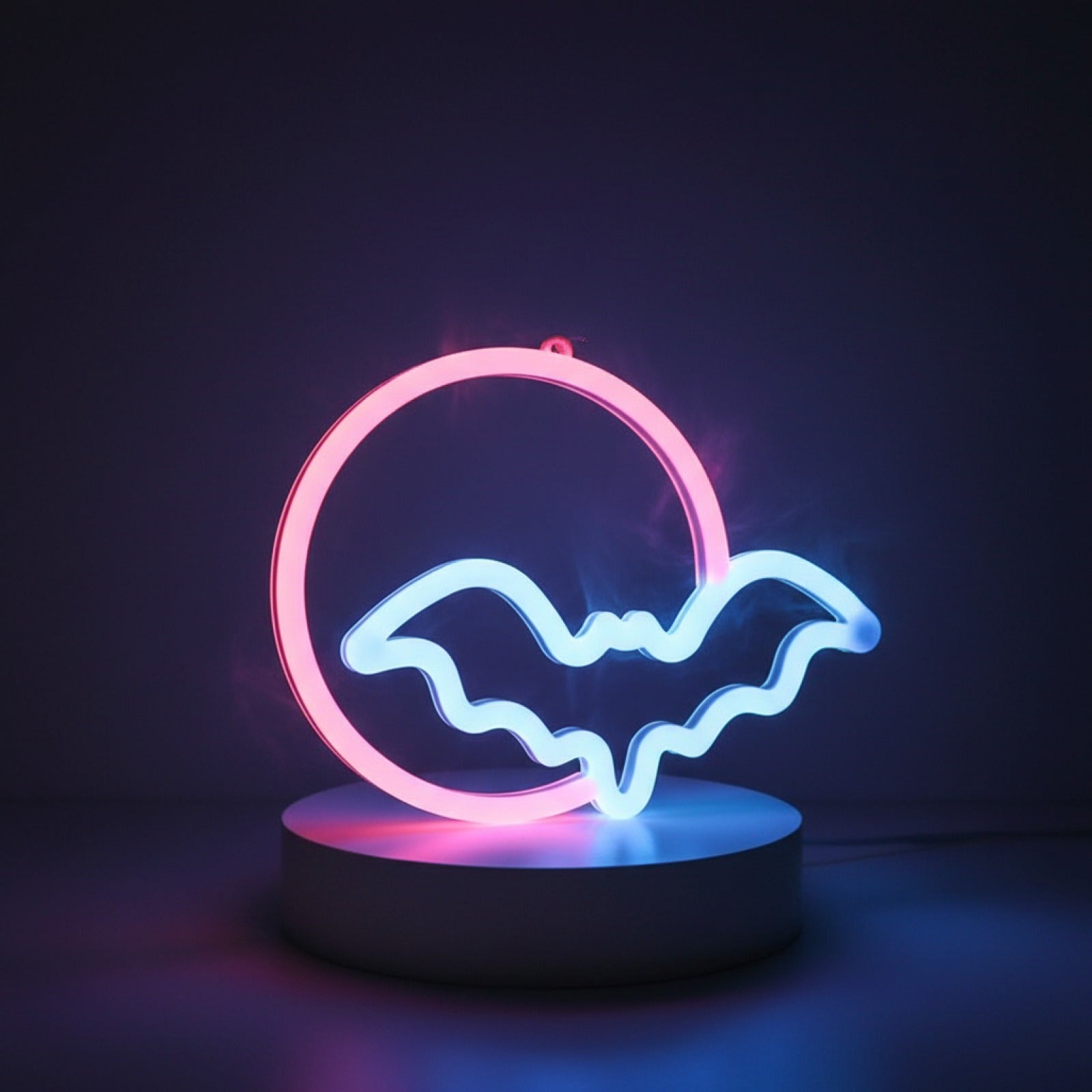 Veilleuse LED Néon Gamepad Fire Moon Star - Décoration Murale Lumineuse