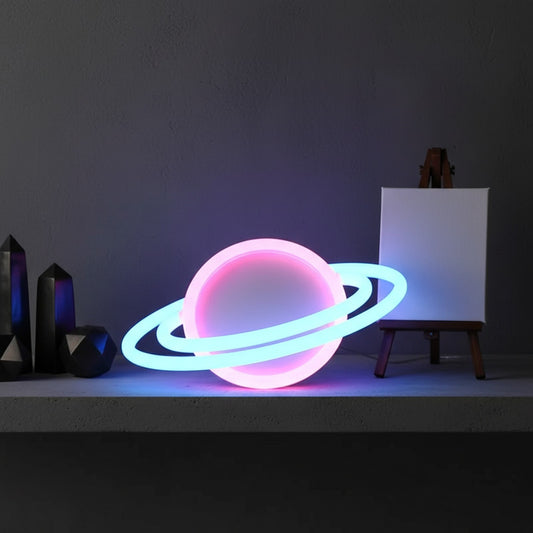 Veilleuse LED Néon Gamepad Fire Moon Star - Décoration Murale Lumineuse