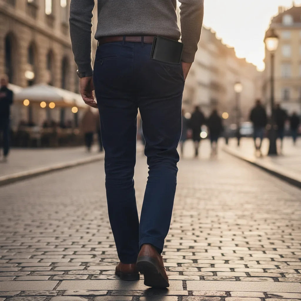 Portefeuille homme MACHOSSY en cuir véritable, petit porte-carte