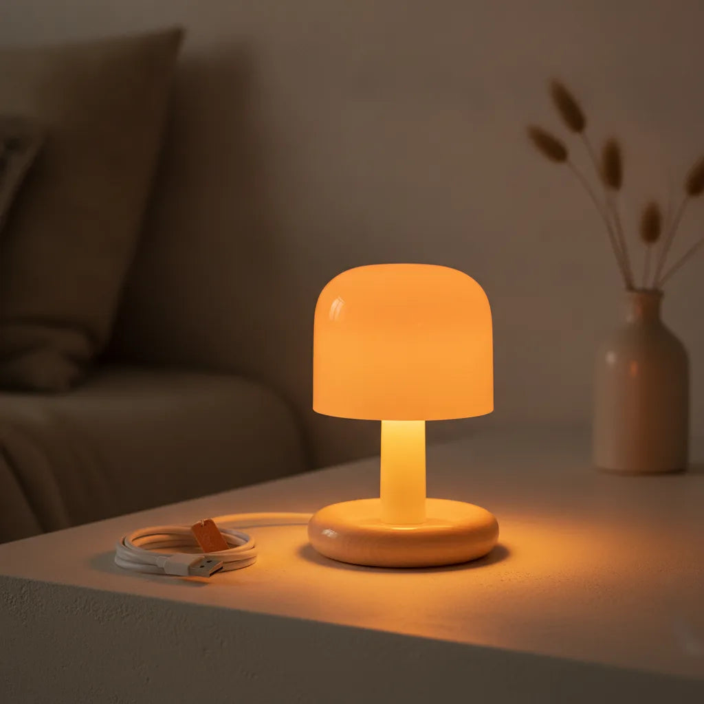 Mini Lampe Champignon : Ambiance Douce Rechargeable