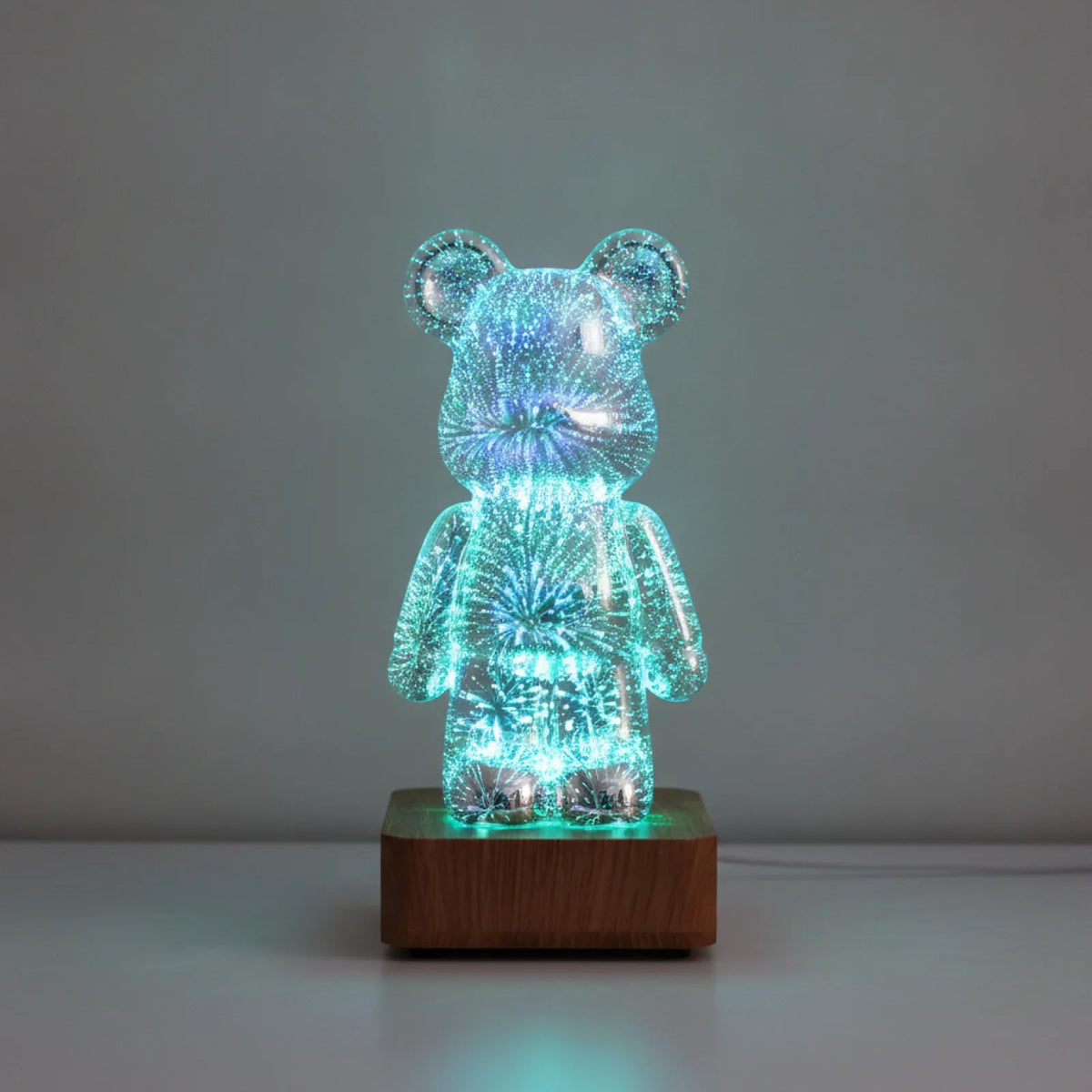 Veilleuse Projecteur Ours 3D Feux d'Artifice LED