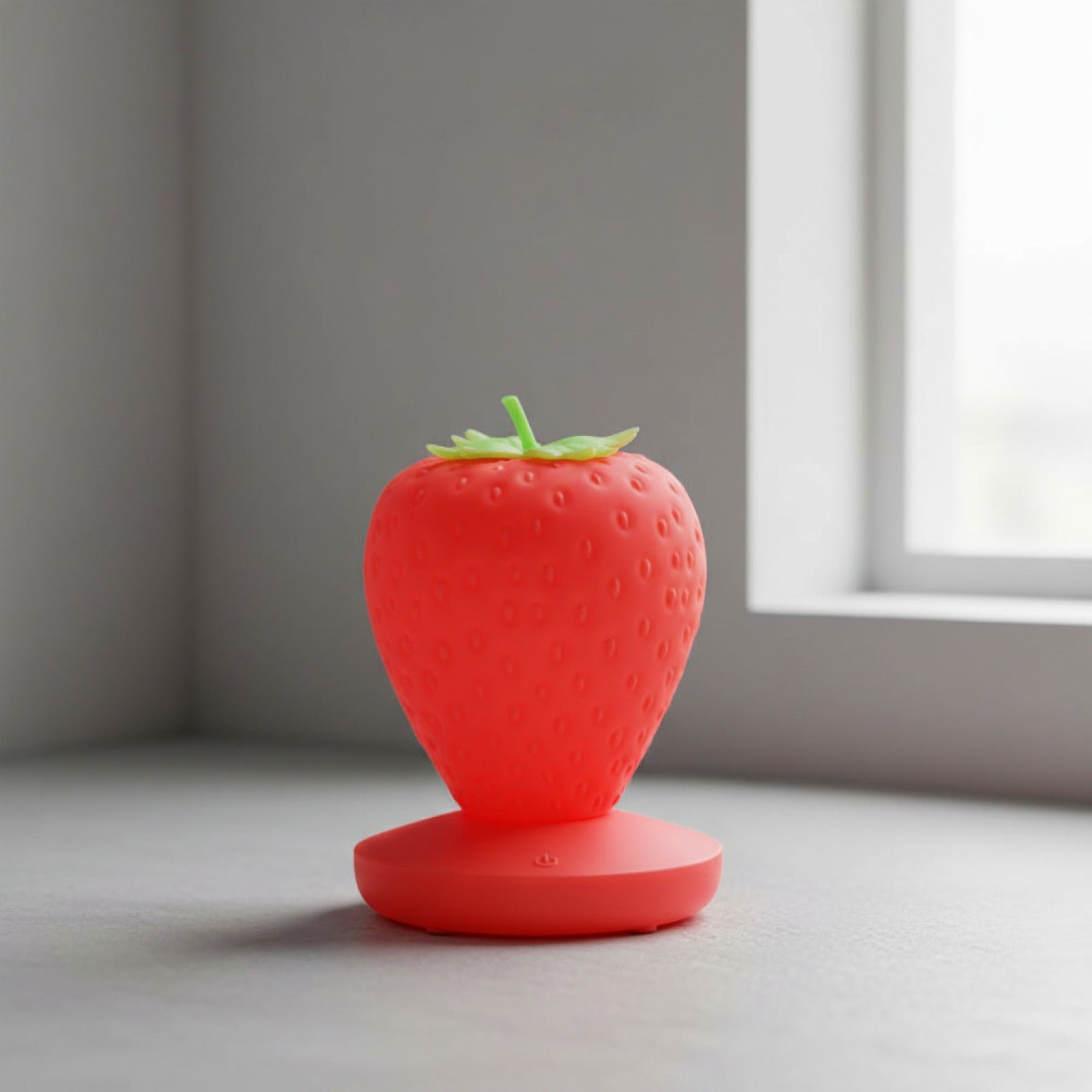 Veilleuse LED Fraise Silicone Tactile USB Rechargeable, Lumière d'Ambiance Idéale pour Chambre