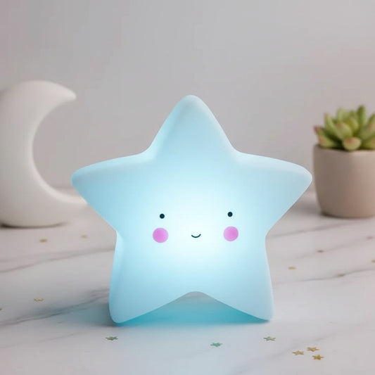 Veilleuse LED Mini Fantaisie Étoile et Lune - Décoration Chambre Bébé & Cadeau Enfant