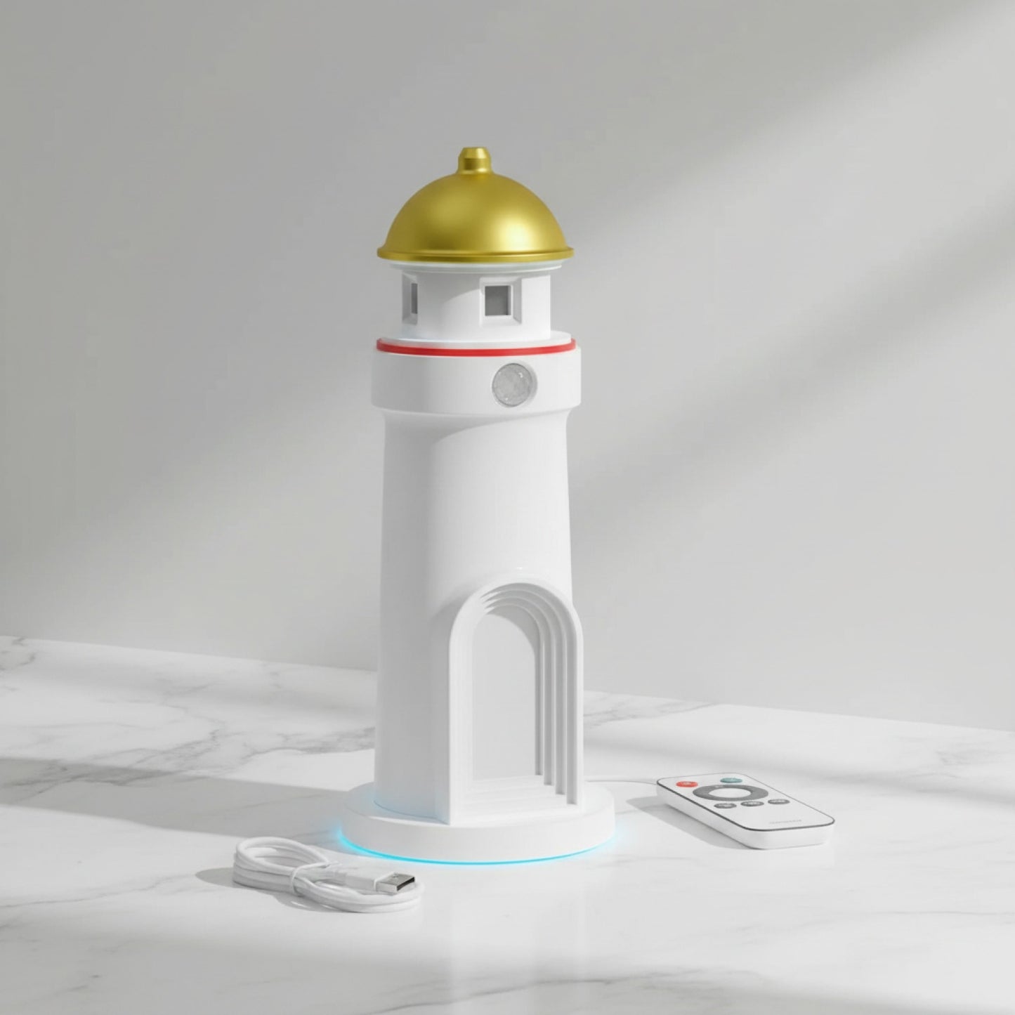 Veilleuse Projecteur Phare avec Musique Bluetooth et Capteur de Mouvement - Lumière d'Ambiance Cadeau Idéal