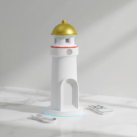 Veilleuse Projecteur Phare avec Musique Bluetooth et Capteur de Mouvement - Lumière d'Ambiance Cadeau Idéal