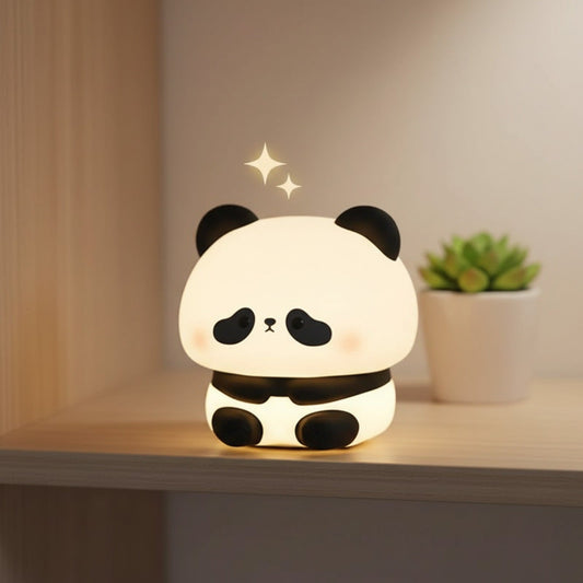 Veilleuse Panda LED Silicone Rechargeable USB - Lampe de Nuit Tactile Cadeau Enfant