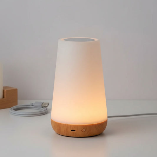 Veilleuse LED Tactile Rechargeable USB, Lampe de Chevet Portable avec 13 Couleurs RVB