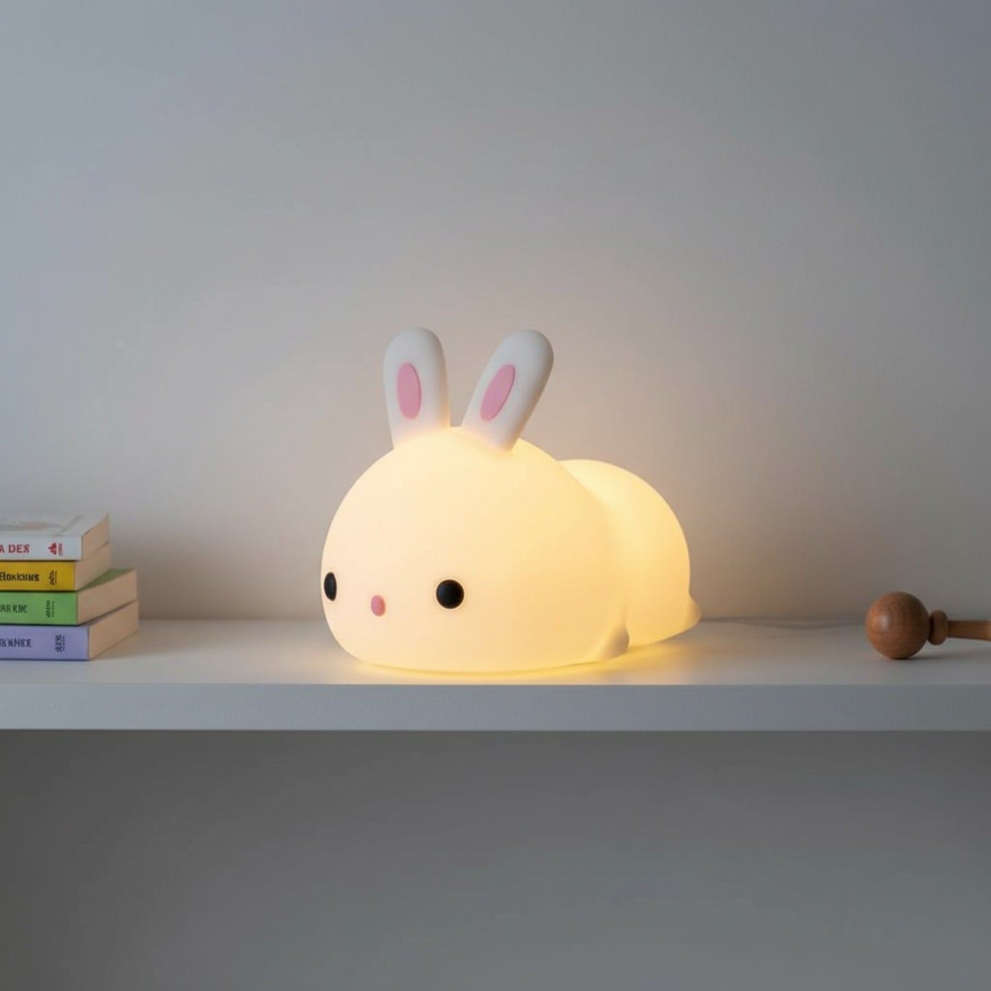 Veilleuse Lapin Câlin Tactile et Rechargeable pour Enfant